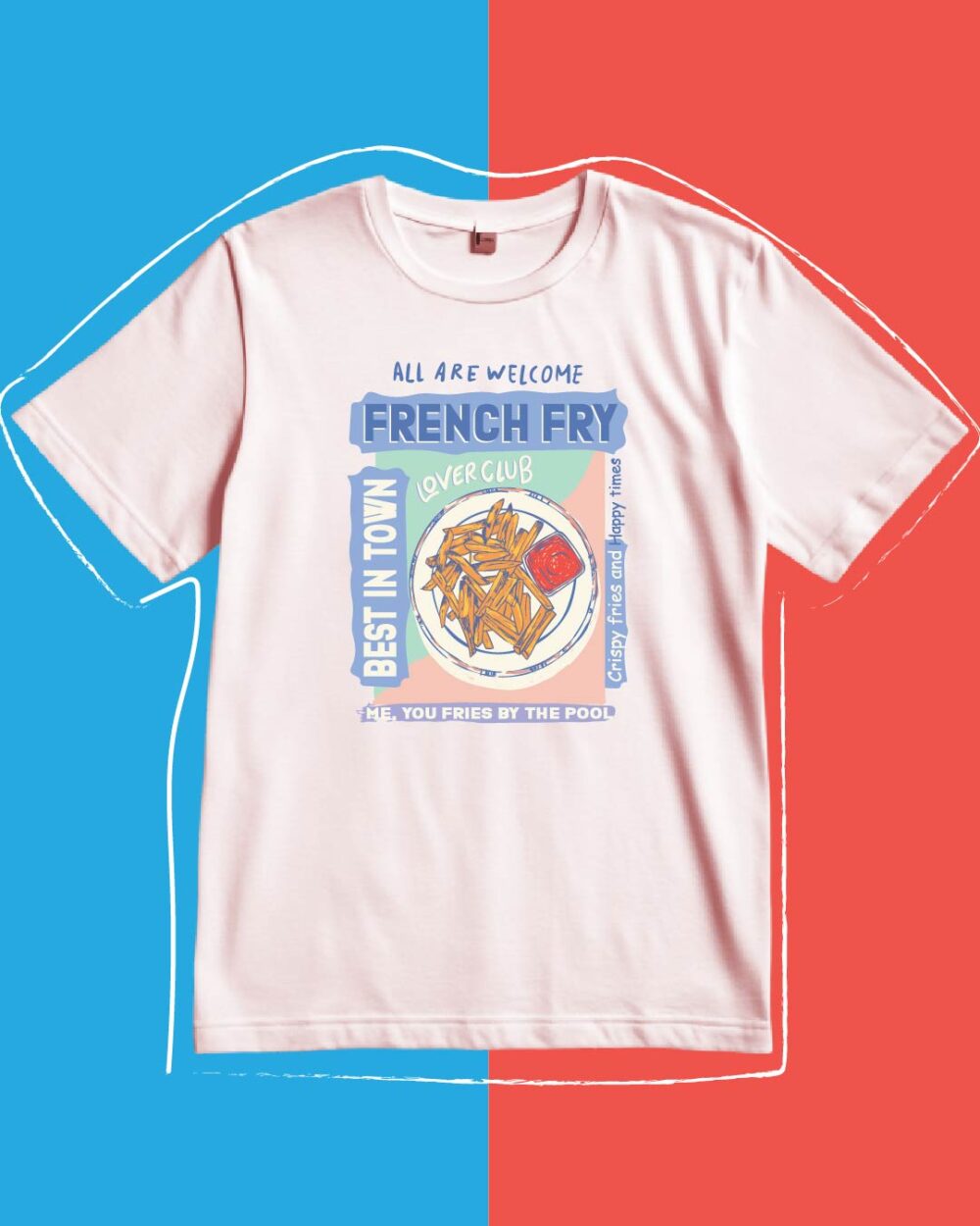 Camiseta Amplia PAPITAS FRITAS