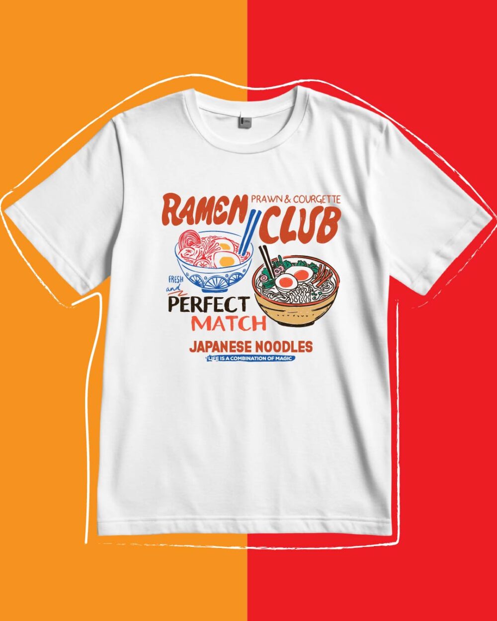 Camiseta Amplia Ramen Club | Algodón Pima Premium | Envío Gratis