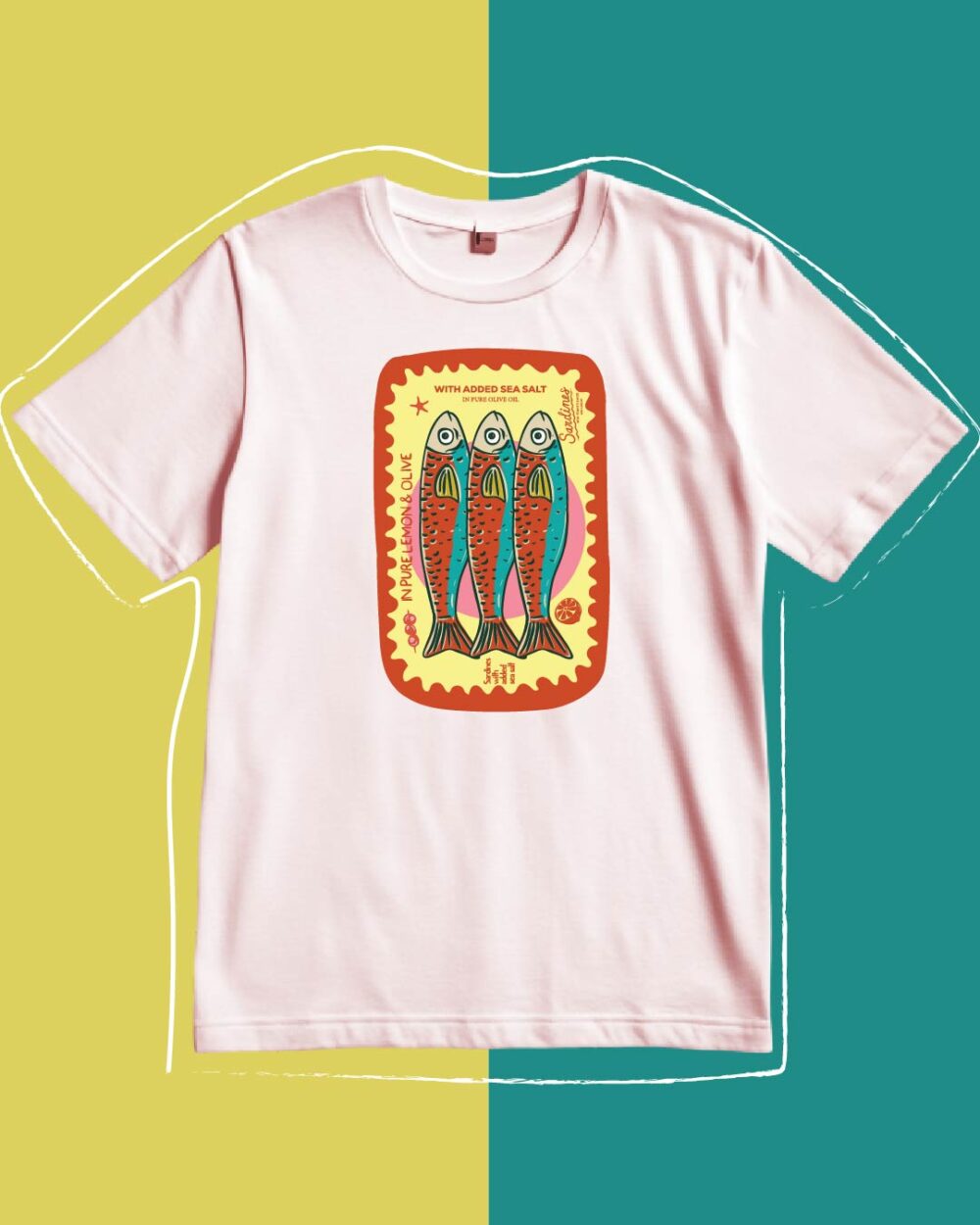 Camiseta Amplia SARDINA CLUB | Algodón Pima Premium | Envío Gratis