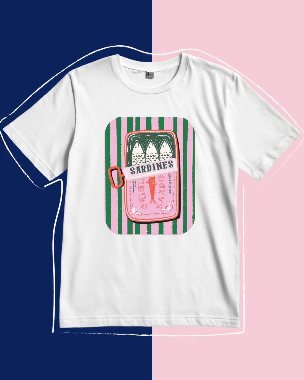 Camiseta amplia Sardina