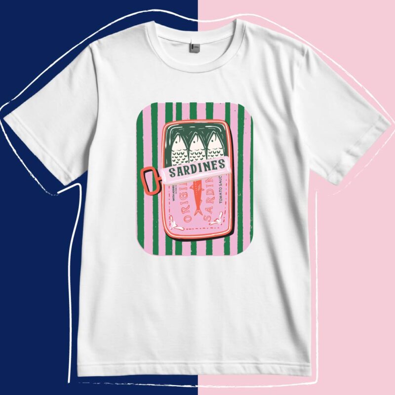 Camiseta amplia Sardina